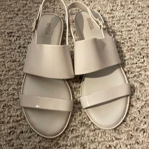 Melissa white rubber sandals